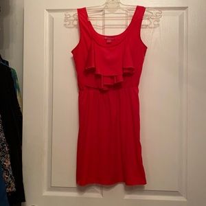 Red ruffle dress condition like new